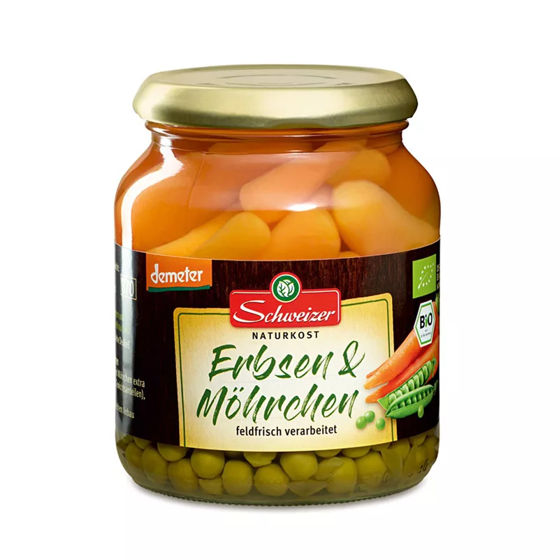 Schweizer Peas and Carrots Organic Demeter 340g