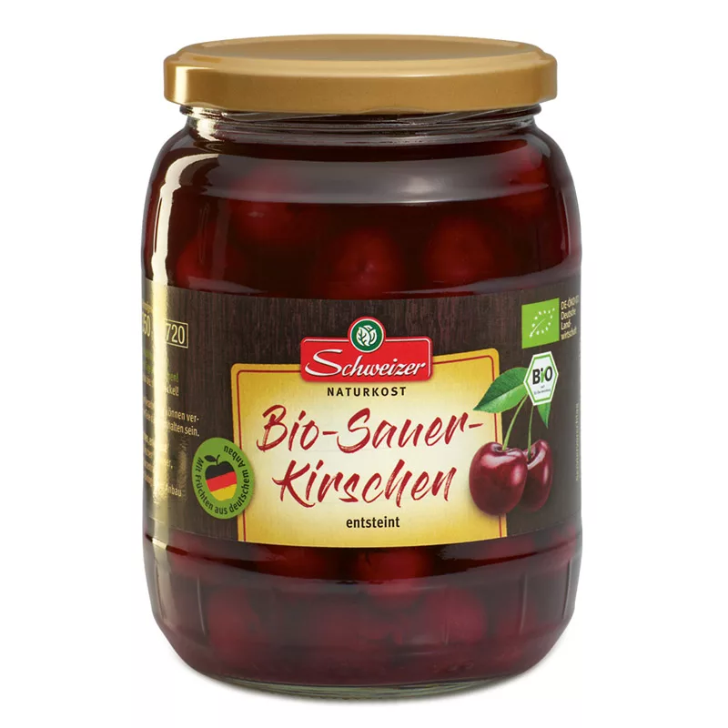 Schweizer Stoneless Organic Sour Cherries 680g