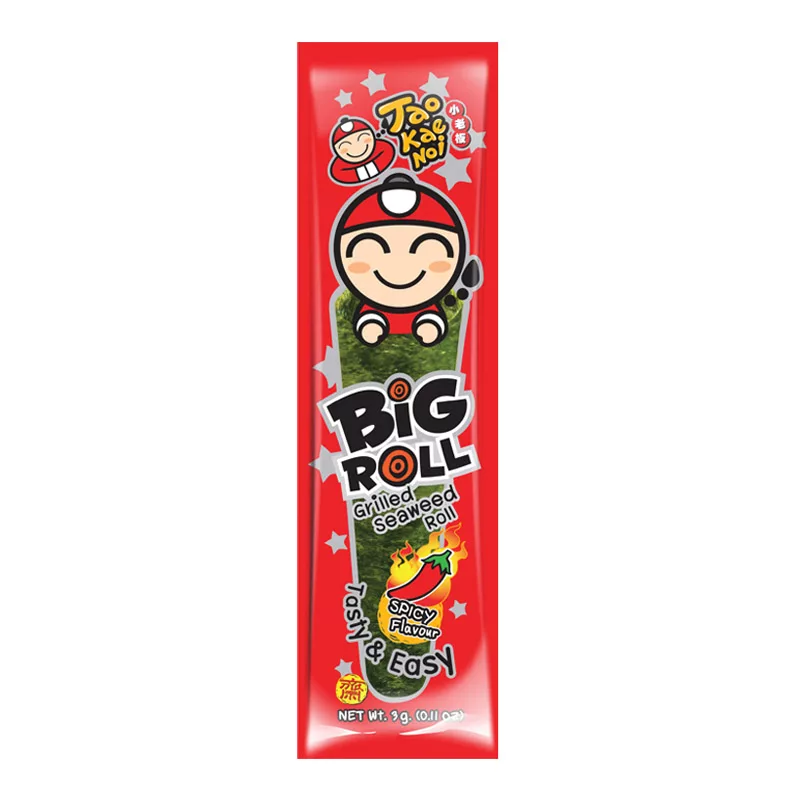 Taokaenoi Big Roll Hot & Spicy Seaweed Snack 3g