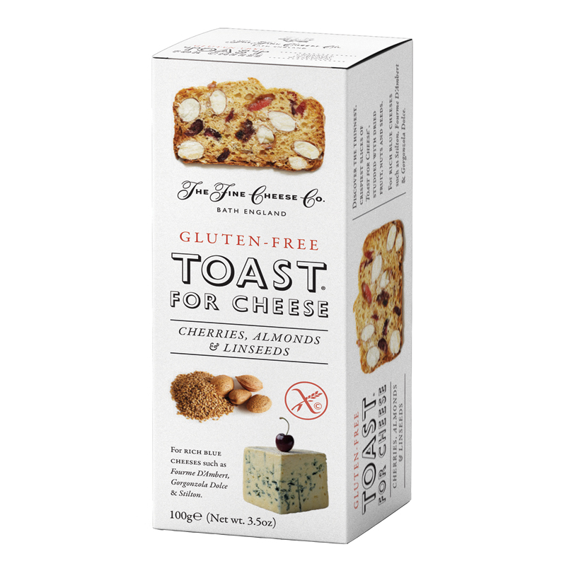 The Fine Cheese Co. Gluten-Free Toast Cherries Almonds Linseeds 100g