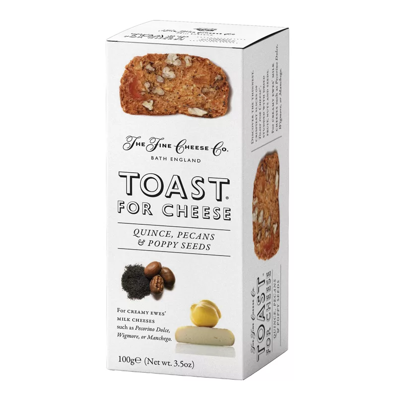 The Fine Cheese Co. Toast for Cheese Quince Pecan Poppy Seeds 100g