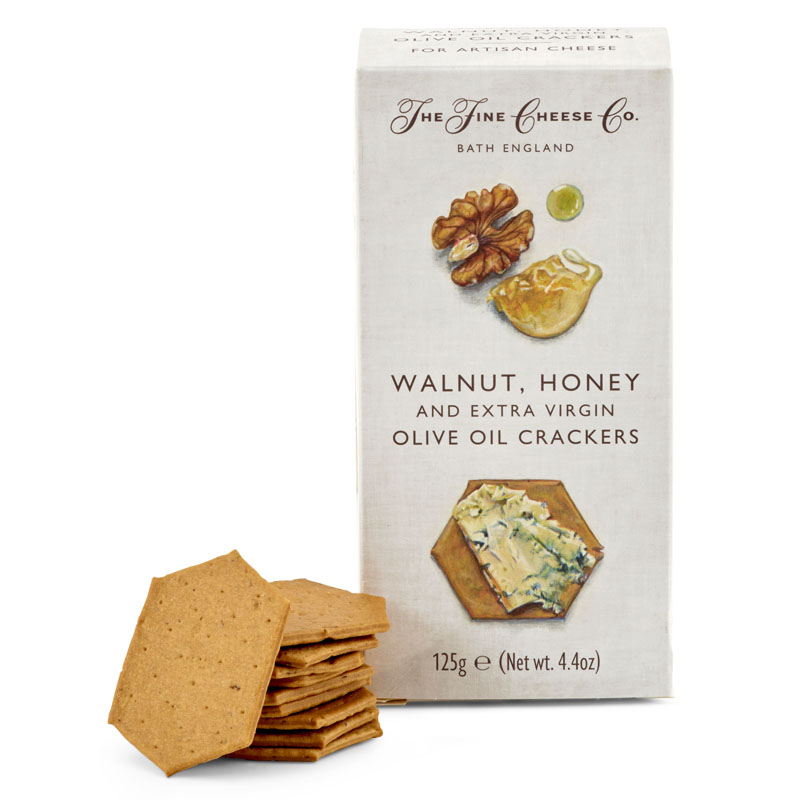 The Fine Cheese Co. Walnut Honey Extra Virgin Olive Oil Crackers 125g