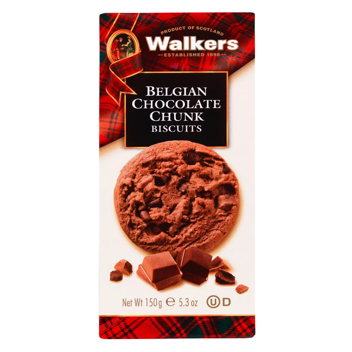 Walkers Belgian Chocolate Chunk Biscuits 150g