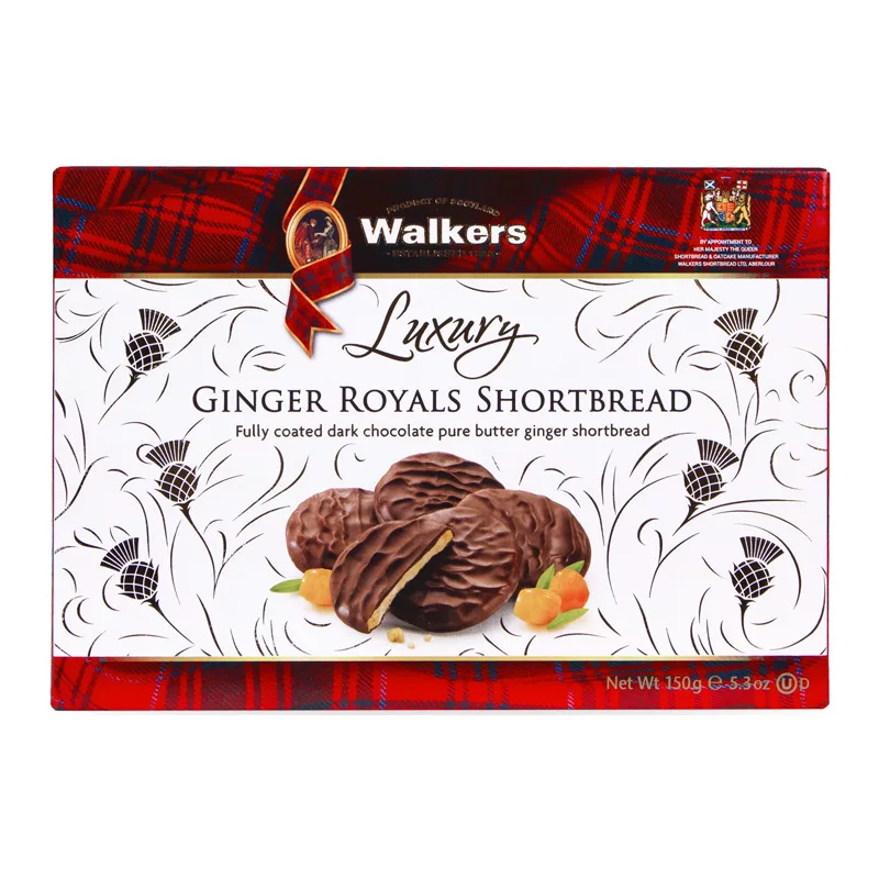 Walkers Luxury Shortbread Ginger Royals 150g