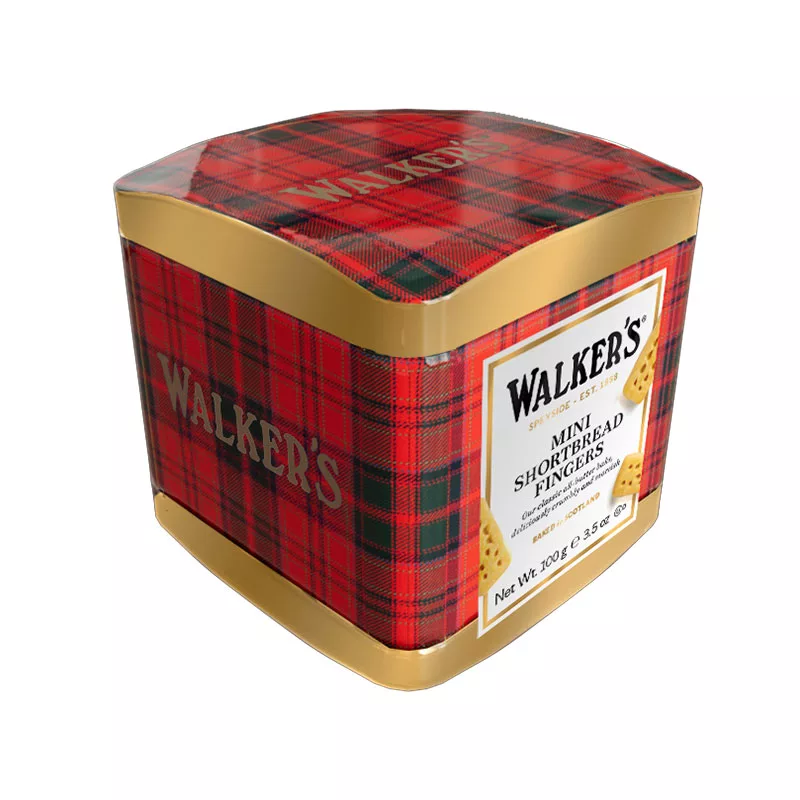 Walkers Mini Shortbread Fingers Tartan Tin 100g
