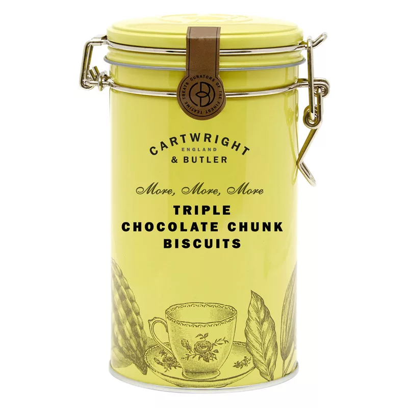 Cartwright & Butler Triple Chocolate Chunk Biscuits Tin 200g