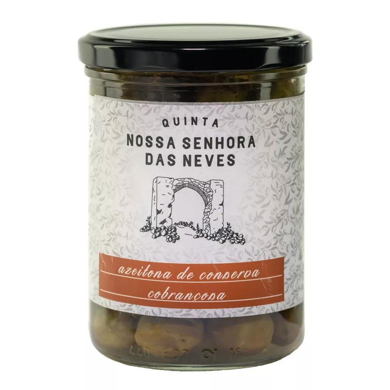 Quinta Nossa Senhora das Neves Cobrançosa Olives with Salt, Oregano and Bay Leaves 435g