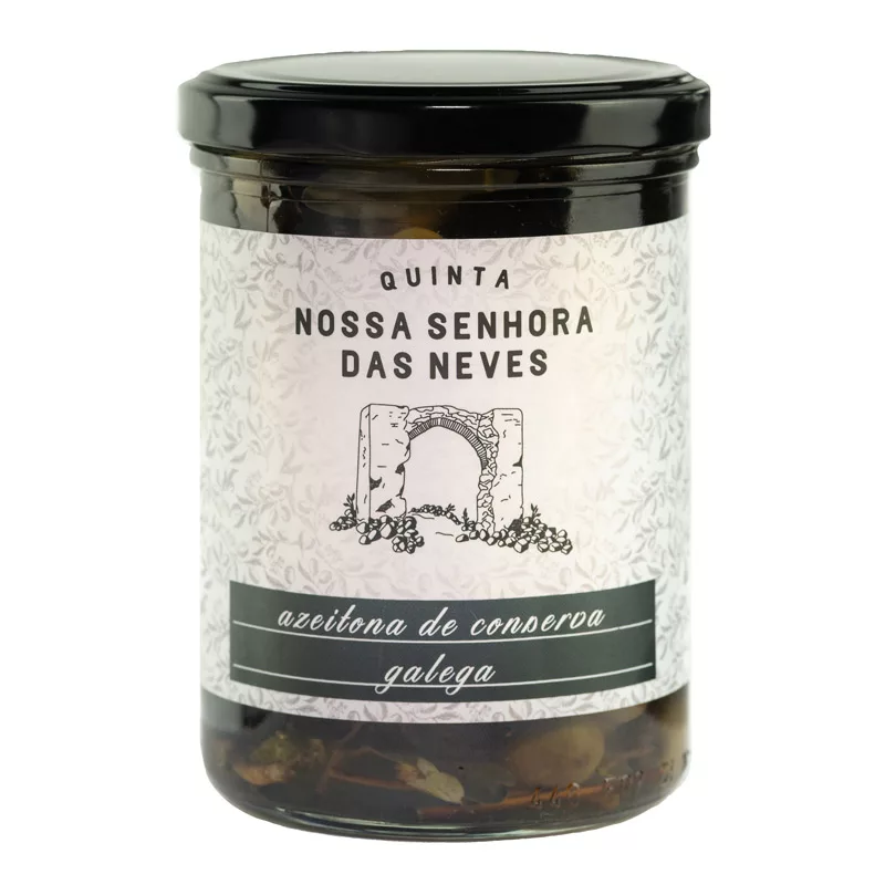 Quinta Nossa Senhora das Neves Galega Olives with Salt, Oregano and Bay Leaves 435g