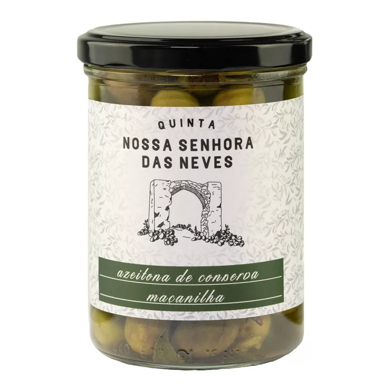 Quinta Nossa Senhora das Neves Maçanilha Olives with Salt Oregano and Bay Leaves 435g