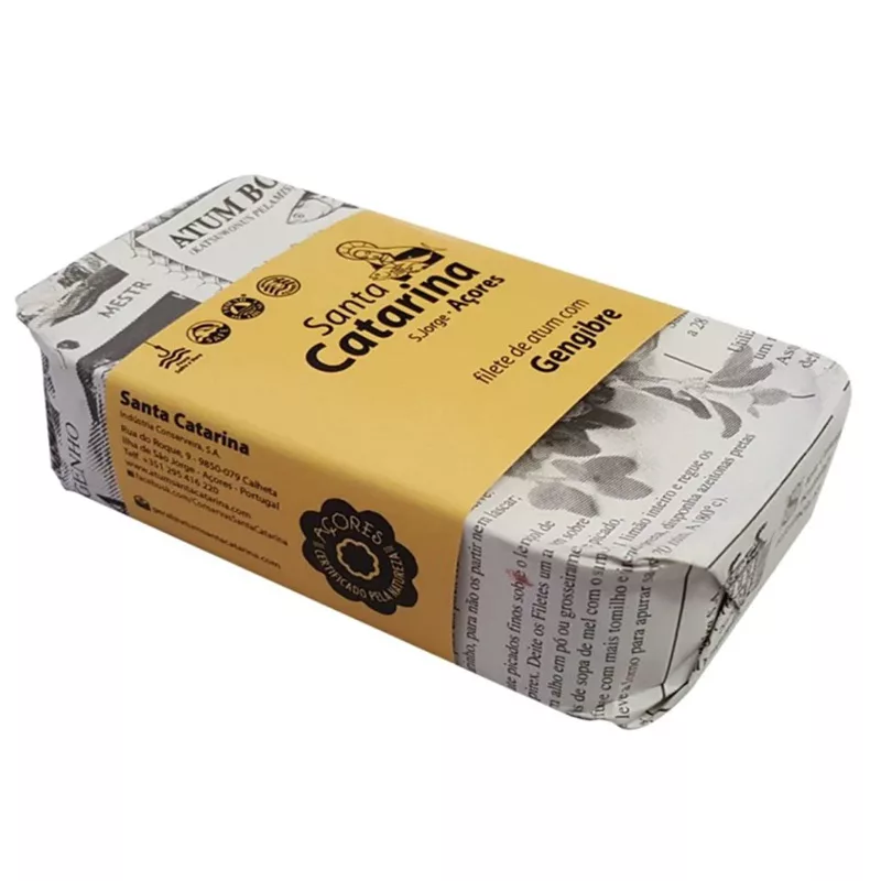 Santa Catarina Tuna Fillet in Olive Oil with Ginger 120g