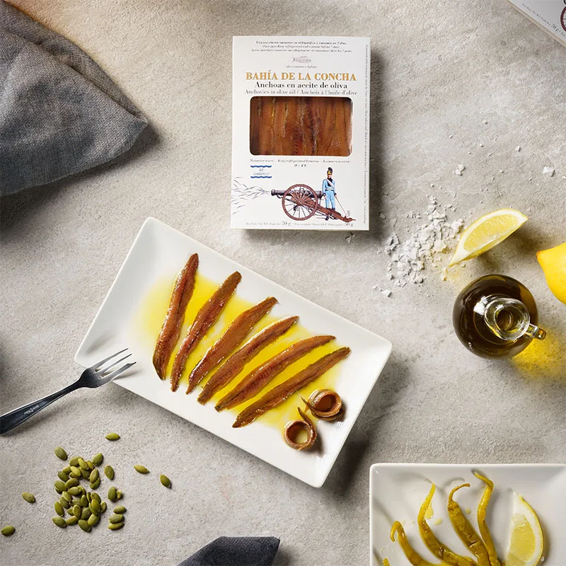 Bahía de la Concha Cantabrico Anchovies in Olive Oil 70g - Image 4