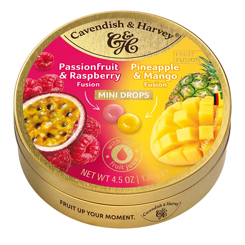 Cavendish & Harvey Passionfruit Raspberry Pineapple Mango Mini Drops 130g
