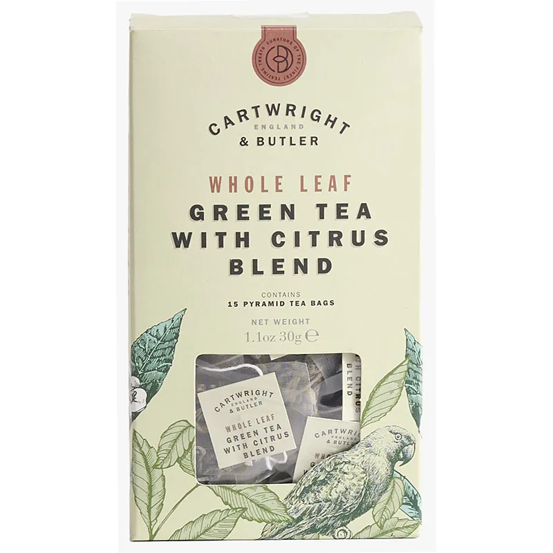 Cartwright & Butler Citrus Green Tea Whole Leaf Tea Bags 30g