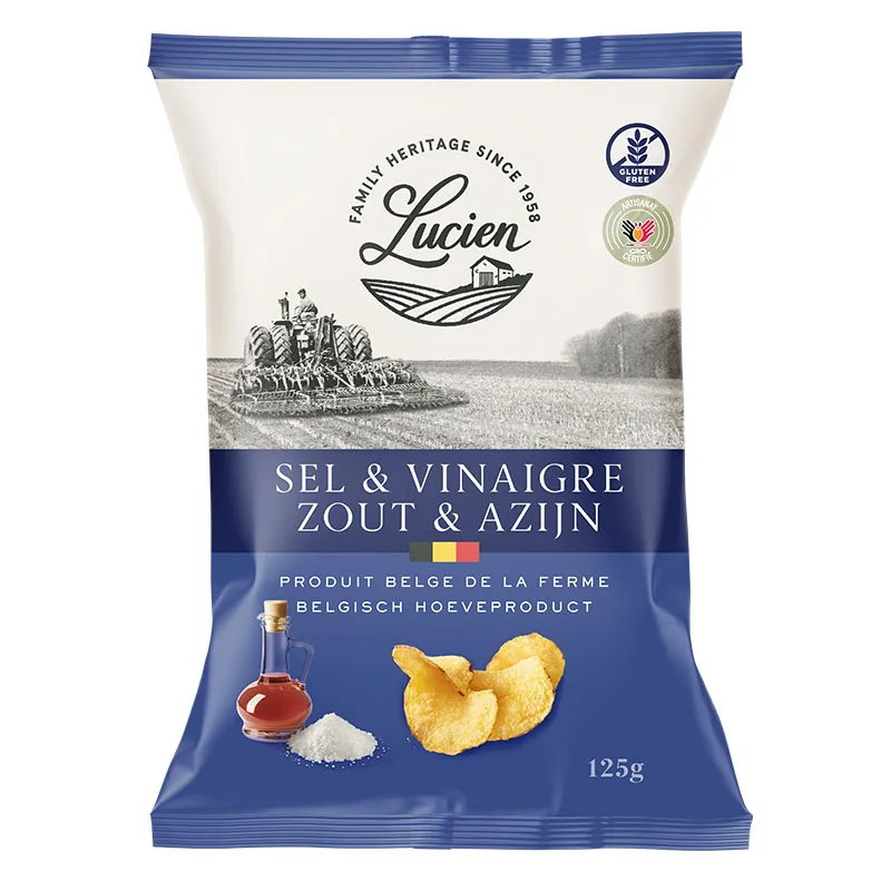 Lucien Salt & Vinegar Potato Chips 125g