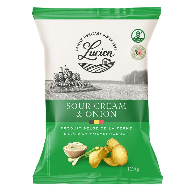 Lucien Sour Cream & Onion Potato Chips 125g